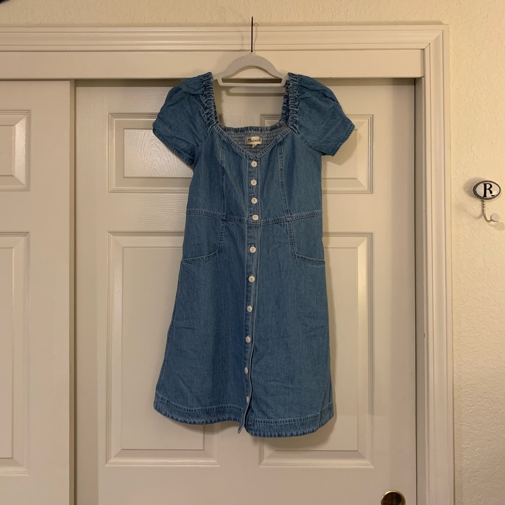 Madewell Denim Sweetheart Mini Dress - Picture 2 of 5